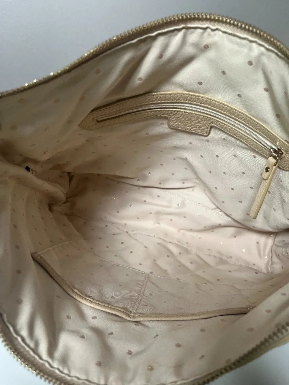 Kate Spade Gold Coast Serena Cashew Quilted Pebbled Leather Shoulder Hobo